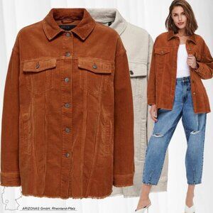 ONLY Oversized Rust Corduroy Shacket - SZ M